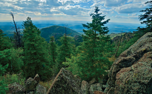 The end of the Bill Williams Trail offers an expansive view atop Bill Williams Mountain.