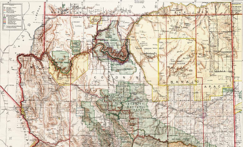 ARIZONA STATE MAP: 1912