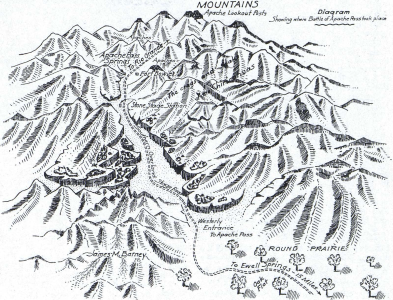 Diagram showing where Battle of Apache Pass took place