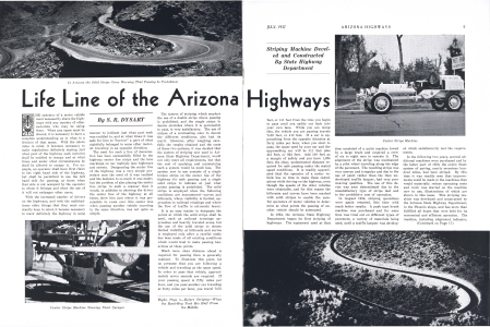LIFE LINE OF THE ARIZONA HIGHWAYS