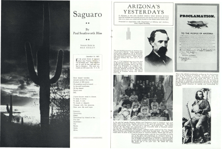 "Saguaro"--verse by Paul Southworth Bliss