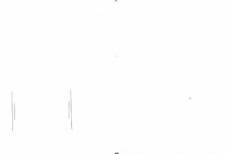 Enlarged photo of tree rings, showing between dots distinctive ring pattern of ten wide and narrow rings. This is due to climatic variations when made, and is found only in tree alive about 893 A. D., date of wide center ring. (Reproduction by special permission of National Geographic Society.)