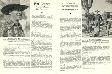 Paul Carney: Portrait of a Young Man on a Horse