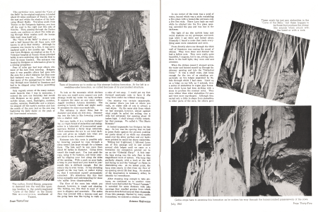 The author, David Henes, prepares
to descend into the well-like open-
ing leading to the newly-explored
"Cave of the Bells" in the Santa
Rita mountains, southeast of
Tucson.