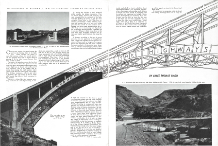 The Wickenburg Bridge near Wickenburg where U. S. 60, 70, and 89 hop unconcernedly over the Hassayampa River.