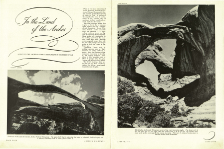 Landscape Arch in Devil's Garden, Arches National Monument.