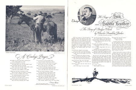 He Sings of Sun and Saddle Leather