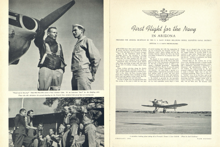 "Watch out for the prop!" Chief Pilot Don Ellis warns a Navy Aviation Cadet. It's an important "don't" for the fledgling pilot.