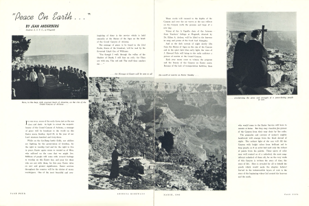 Here, in the deep, rich, reverent heart of America, on the rim of the Grand Canyon of Arizona . . .