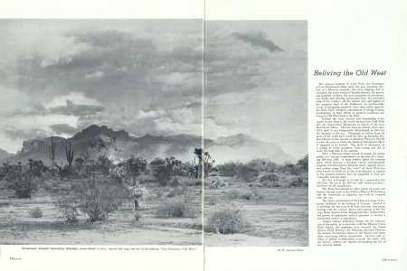 Mysteriously beautiful Superstition Mountain, immortalized in story, legend and song, and site of the fabulous "Lost Dutchman Gold Mine."