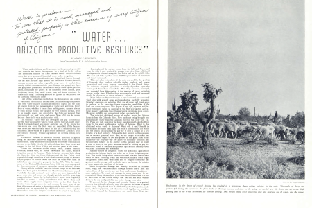 "Water-Arizona's Productive Resource"