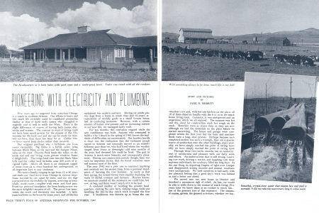 The Headquarters as it looks today with yard, trees and a snake-proof fence. Today you ranch with all the comforts.