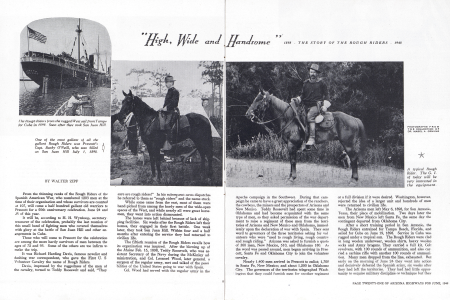 The Rough Riders from the rugged West sail from Tampa for Cuba in 1898. Soon after they took San Juan Hill