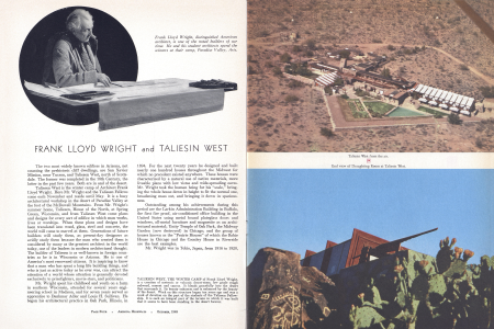 FRANK LLOYD WRIGHT AND TALIESEN WEST