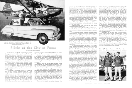 The City of Yuma is refueled in flight. It required the help and cooperation of many people to keep plane in air.