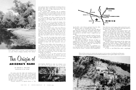 THE ORIGIN OF ARIZONA'S NAME