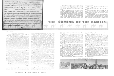 THE COMING OF THE CAMELS