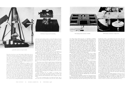 35mm Exa camera set up on stand.