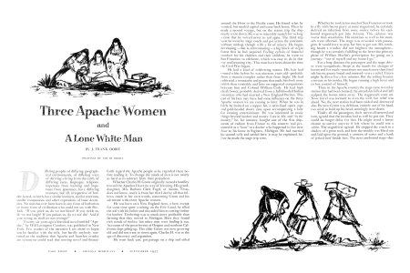 THREE APACHE WOMEN AND A LONE WHITE MAN