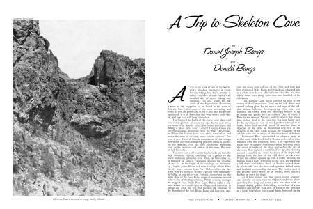 Skeleton Cave is located on steep, rocky hillside.