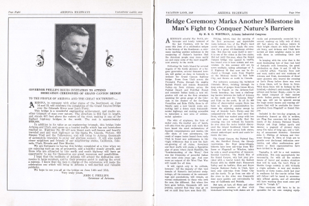 Governor Phillips Issues Invitation To Attend Dedication Ceremonies Of The Grand Canyon Bridge
