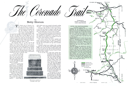 Monument to opening of Coronado Trail, 1926