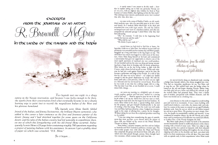 Excerpts from the Journals of an Artist R. Brownell McGrew in the Lands of the Navajos and thr Hopis