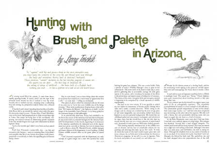 HUNTING WITH BRUSH AND PALETTE IN ARIZONA