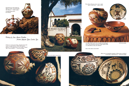 Polychrome jar and canteen by Marie Z. Chino, Acoma Pueblo, New Mexico.