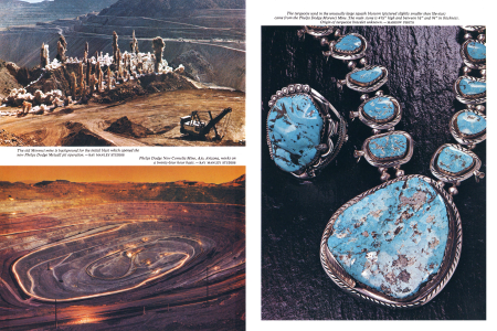 The old Morenci mine is background for the initial blast which opened the new Phelps Dodge Metcalf pit operation.