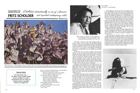 American Indian Artist: Fritz Scholder