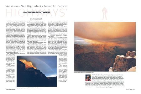 Rainbow, Grand Canyon. CARTER W. SALE, first place, Open category