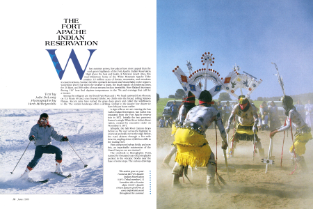 Tribal member J. R. Larzelere skis a Sunrise slope.