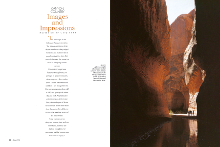 Afternoon light illuminates a deep canyon near Navajo Mountain on the Navajo reservation south of the Glen Canyon National Recreation Area.