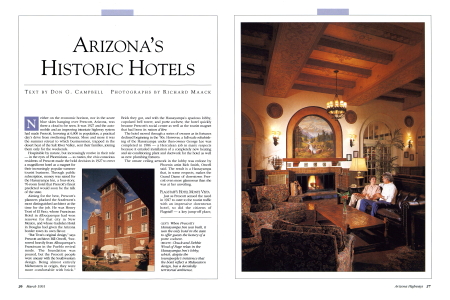 (LEFT) When Prescott's Hassayampa Inn was built, it was the only hotel in the state to offer guests the luxury of a porte cochere.