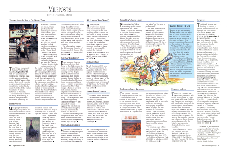 MILEPOSTS