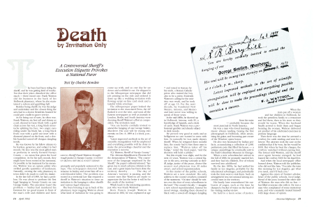 Sheriff Frank Wattron brought rough justice to Navajo County.