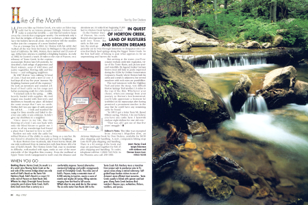 Horton Creek tempts fishermen with rainbows and German brown trout.