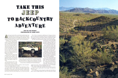 Guide "Crash" Marusich likes to entertain passengers with fascinating facts about the Cave Creek area, along with tales both tall and true. What he doesn't talk about is his name.