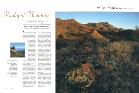 Campers in the Hualapai Mountains, near Kingman, savor a territorial view.