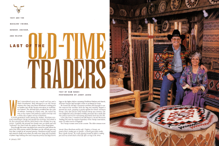 Bruce Burnham and his wife, Virginia, a Navajo, are proud of their trading post at Sanders.