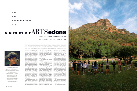 Paul Schorz has a great time at the Sedona arts camp set up for hearing-impaired and deaf youngsters.