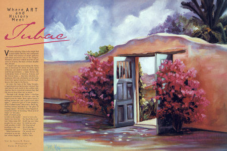 A visit to the Rex Ranch Resort and Health Spa near Tubac by California artist P.K. King inspired this oil painting, "Desert Sanctuary." The artwork is on display at the Galleria Tubac.