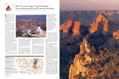 For Carlton Stauss and Amy Granke, the panoramic Grand Canyon view from Cape Final proves well worth the effort of an additional %-mile hike from a North Rim overlook.