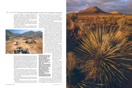 A Texas state flag marks the graves of three Confederate soldiers and a Mexican conscript killed by Apaches on May 5, 1862, near Dragoon Spring.