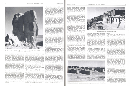 The Corn Rock near Shipolovi. There is a pueblo legend that when this rock falls, the end will come to the Hopi people.