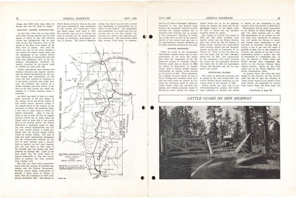 Clifton-Springerville Forest Highway Through Apache National Reserve ...