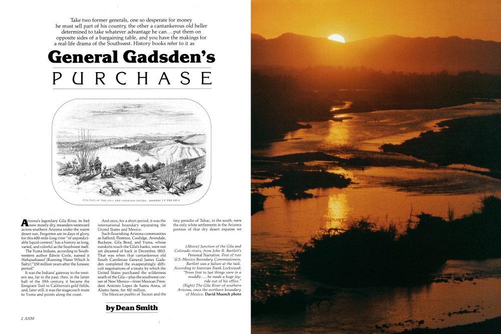 Junction of the Gila and Colorado rivers, from John R. Bartlett's Personal Narrative.