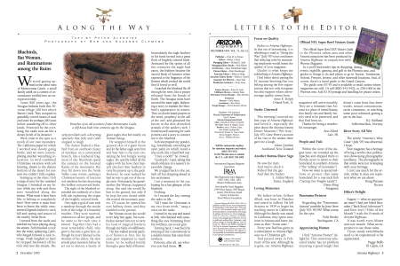 Branches of an old sycamore frame Montezuma Castle, a cliff house built nine centuries ago by the Sinagua.